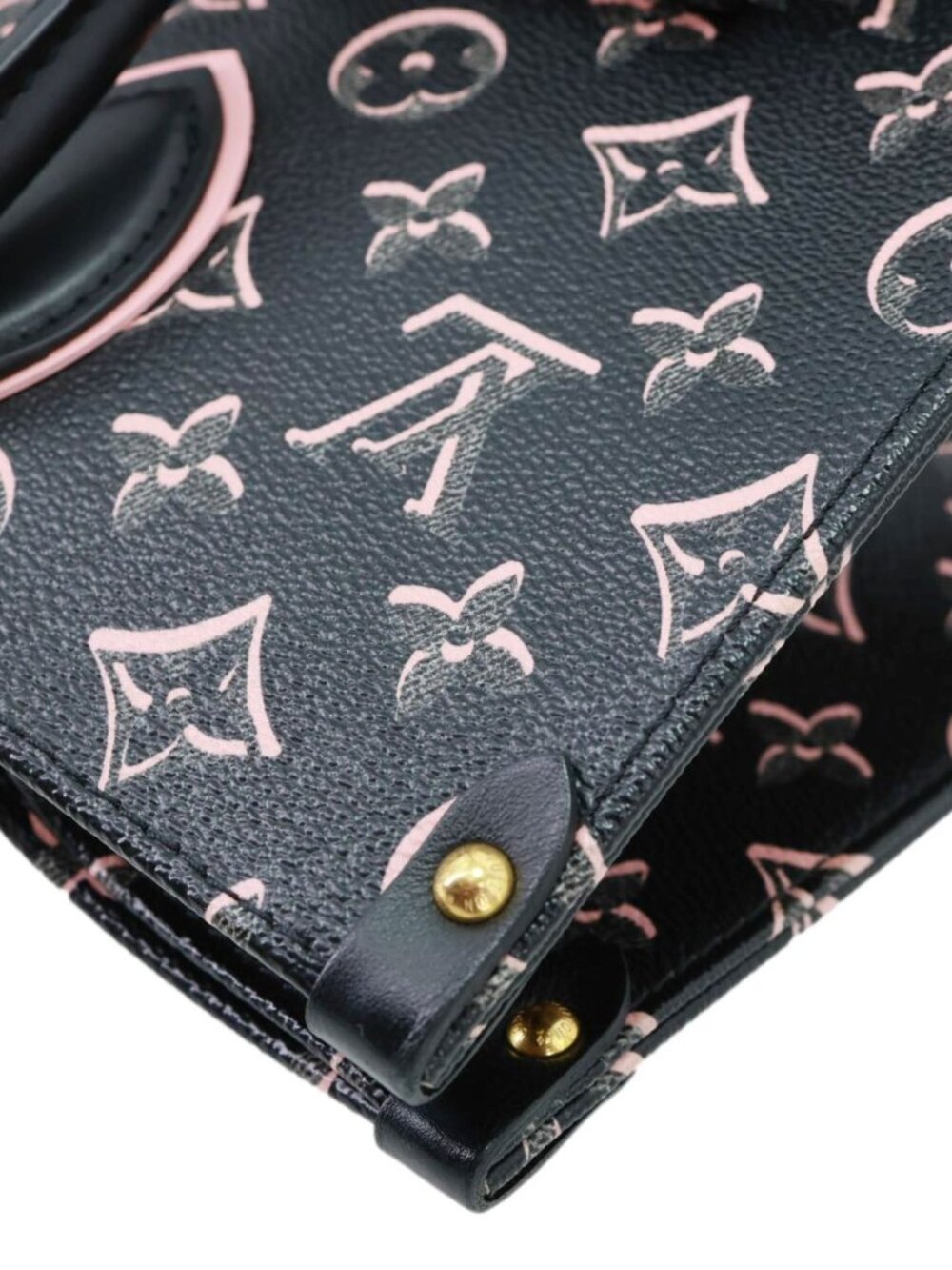 Louis Vuitton  Onthego MM Fall for You Neo Monogram Printed Canvas Tote Bag Blac - Picture 11 of 16